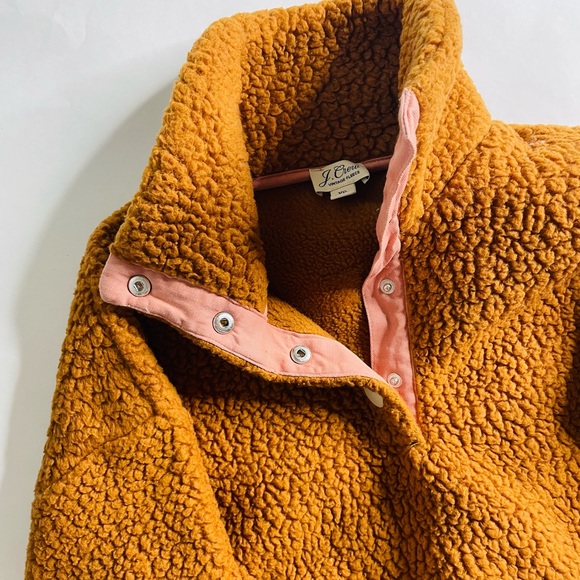 J. Crew Vintage Fleece Snap Collar Sherpa Pullover - Picture 2 of 9
